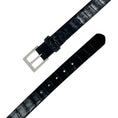 Load image into Gallery viewer, W. KLEINBERG Crocodile Skin Cutdown Belt in Black