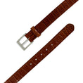 Load image into Gallery viewer, W. KLEINBERG Crocodile Skin Cutdown Belt in Brandy