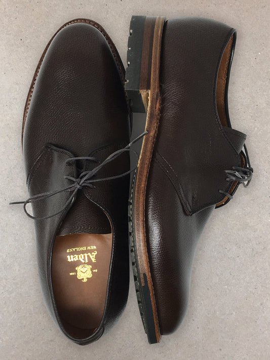 ALDEN "Dutton" Plain Toe Alpine Grain Blucher