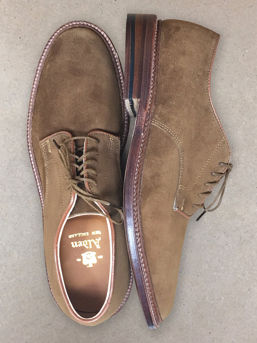 Alden hot sale suede blucher