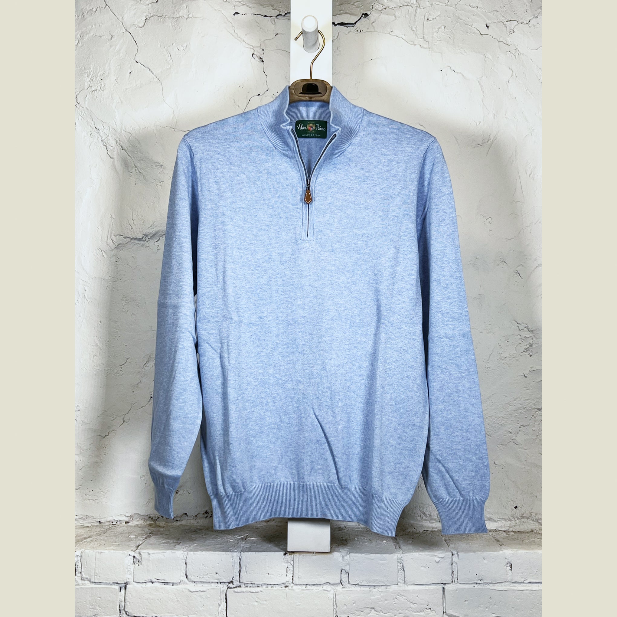 ALAN PAINE Quarter Zip Sweater