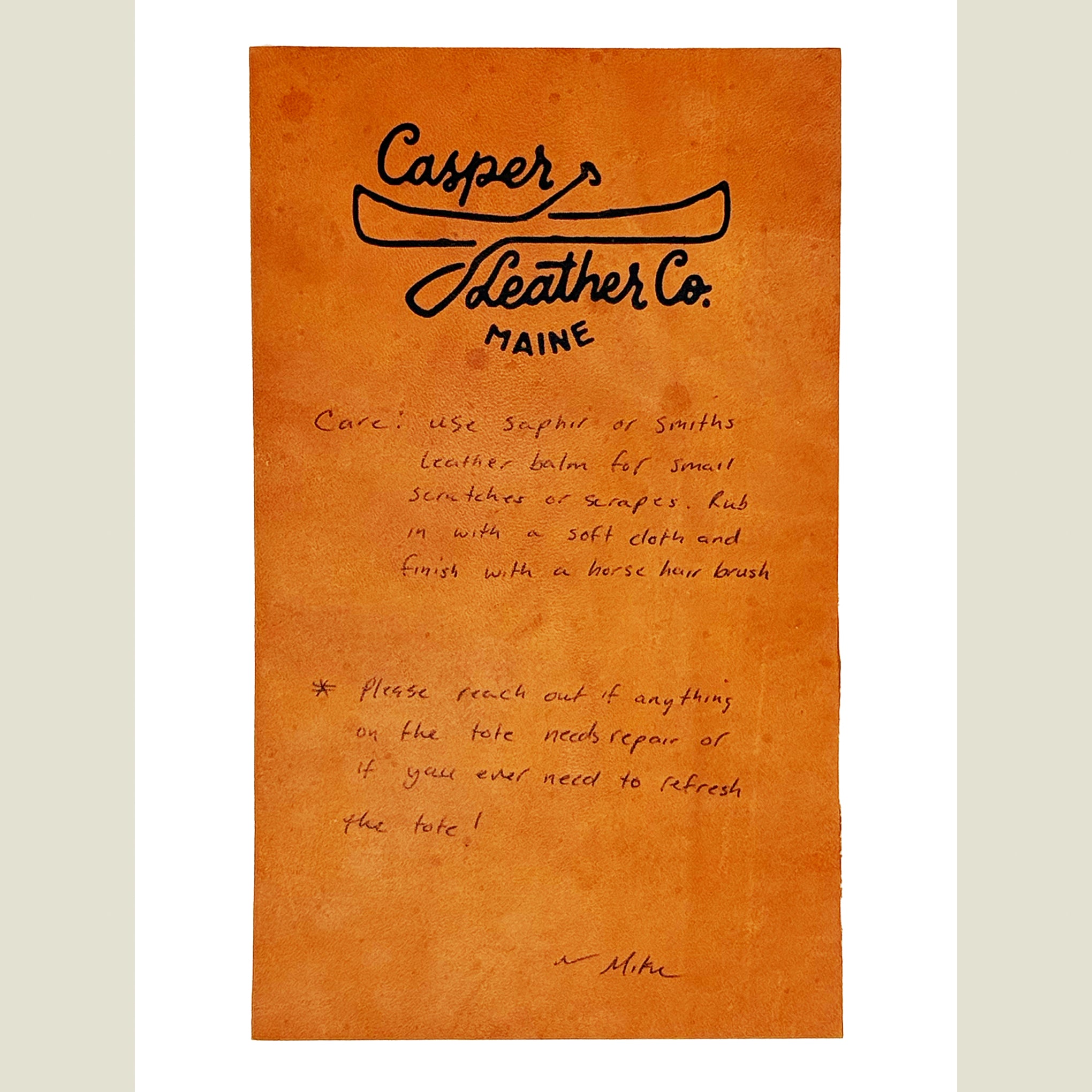 CASPER LEATHER CO. Tote