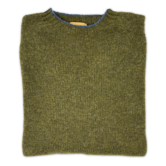 DW Shetland Crew with Contrast Tipping