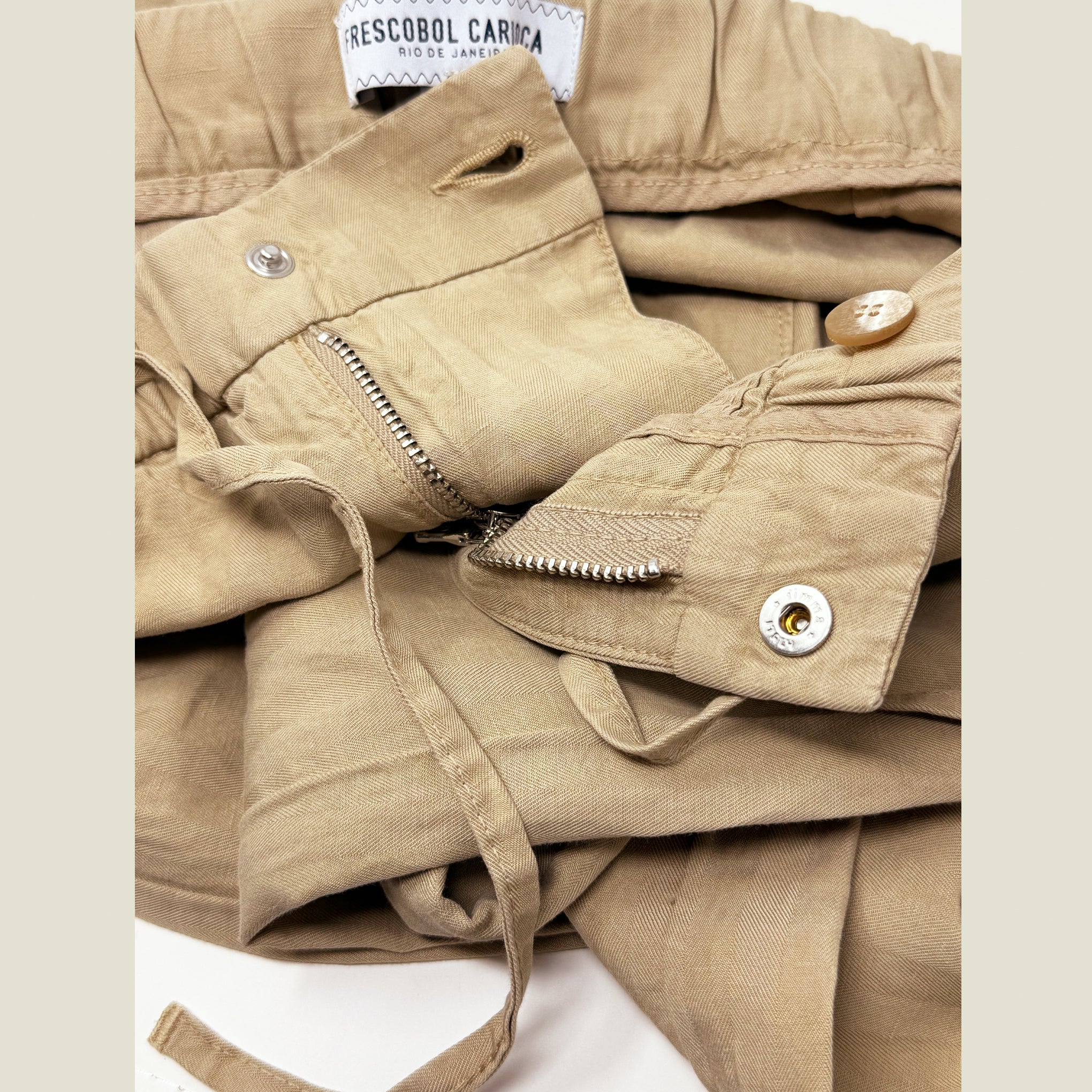 FRESCOBOL CARIOCA Herringbone Trouser
