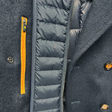 MOORER Double-Breasted Layered Peacoat