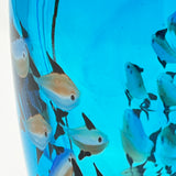 Vintage Morano Glass Marine Life Vase