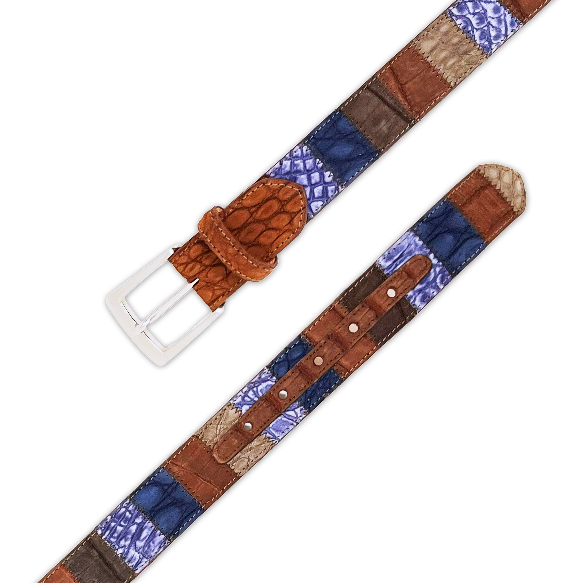 W. KLEINBERG Patchwork Gator Belt