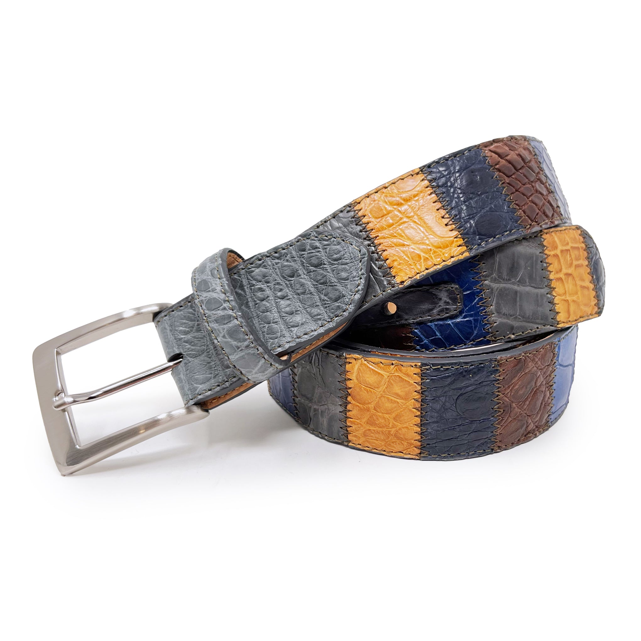 W. KLEINBERG Patchwork Gator Belt