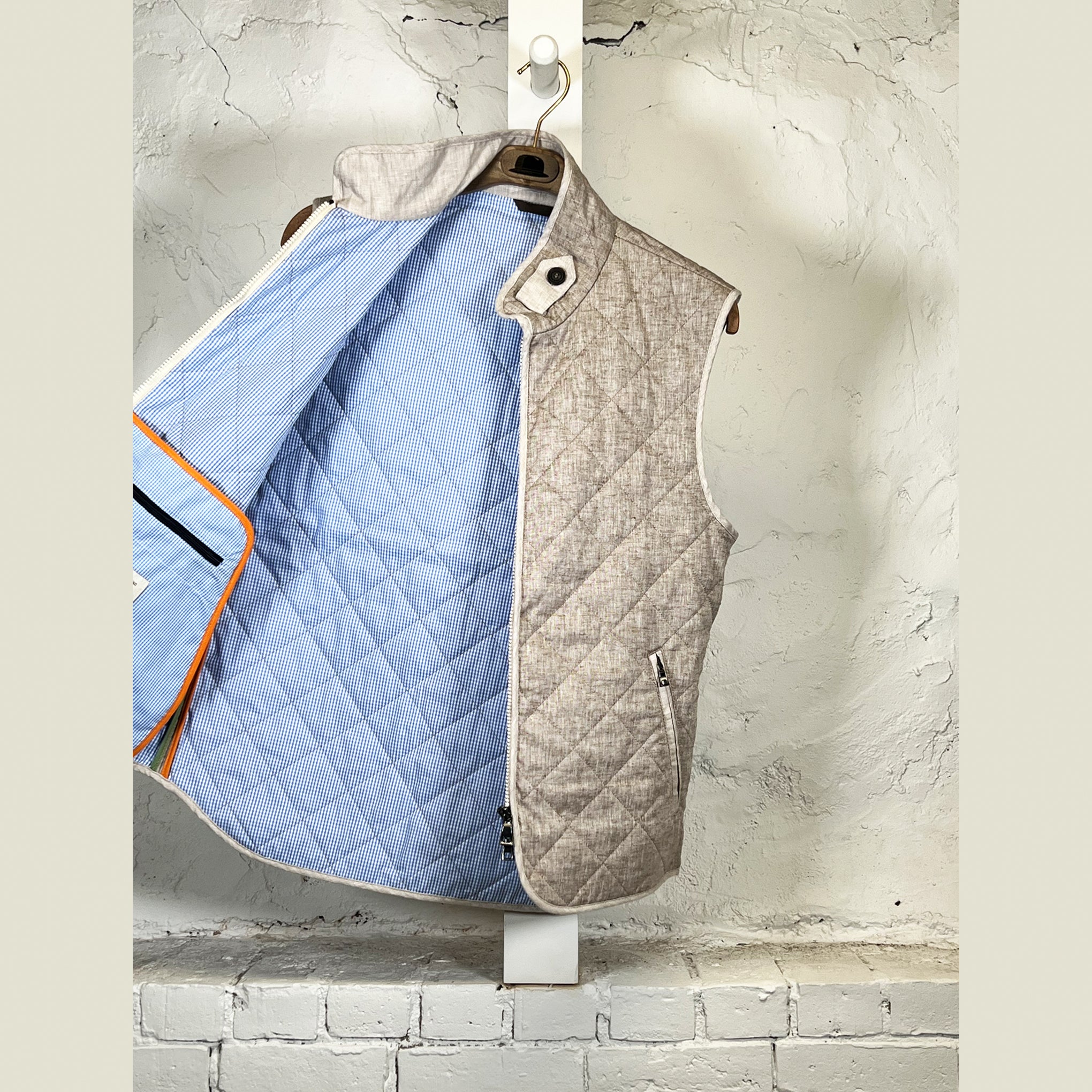 WATERVILLE Quilted Linen Vest