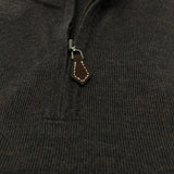 ALAN PAINE Brown Quarter Zip Sweater