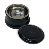EDWIN JAGGER Black Porcelain Shaving Bowl w/ Lid