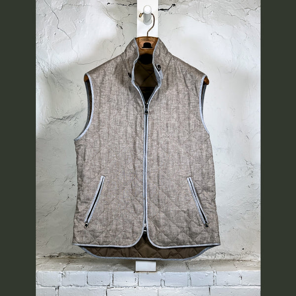 WATERVILLE Quilted Linen Vest